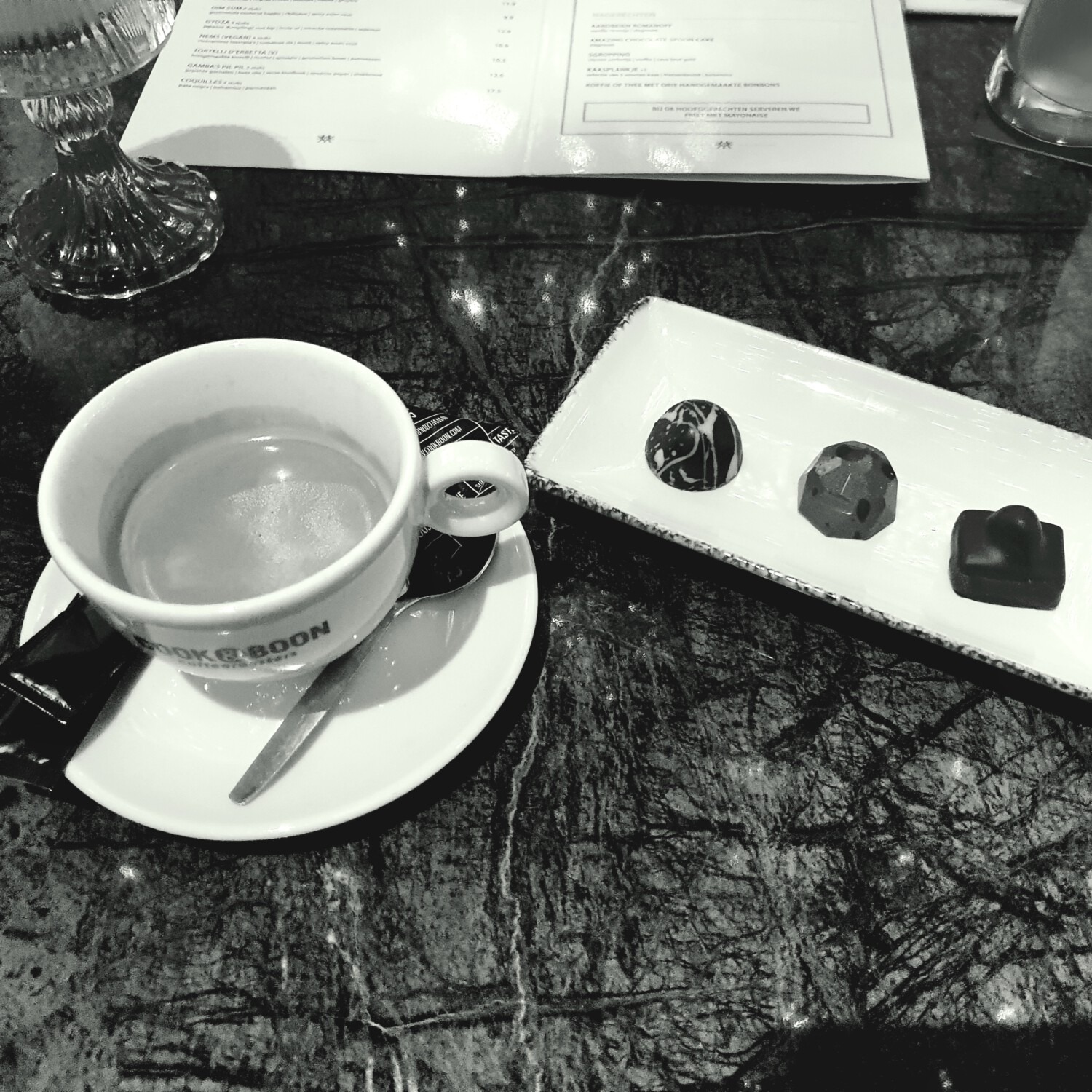 Koffie met chocolade
