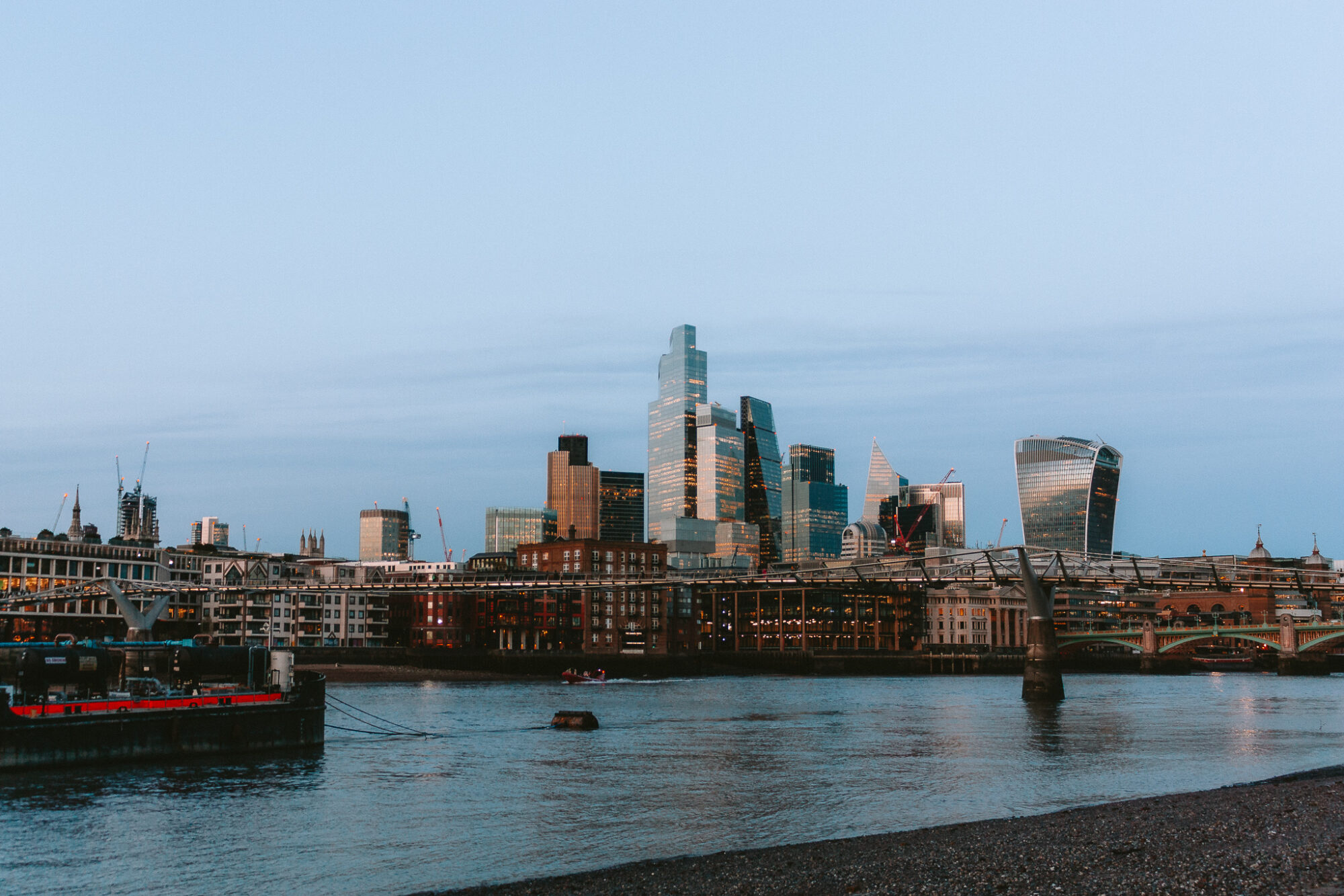 City of London at dusk